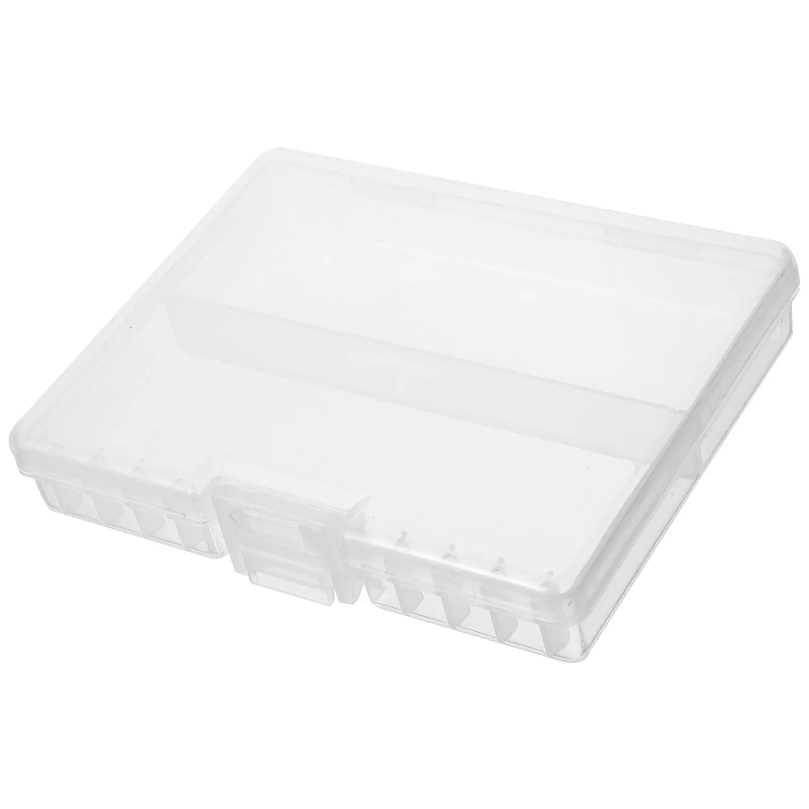 Leak-Proof Transparent Battery Storage Box Organizer for Aa Aaa 9V Batteries Portable Compact Battery Case Container