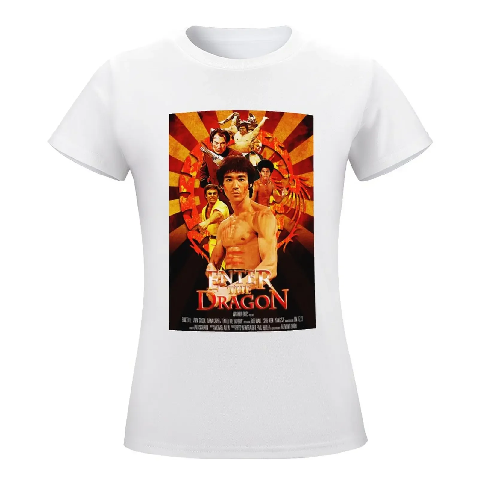 Enter The Dragon T-shirt summer clothes oversized Womens graphic t shirts