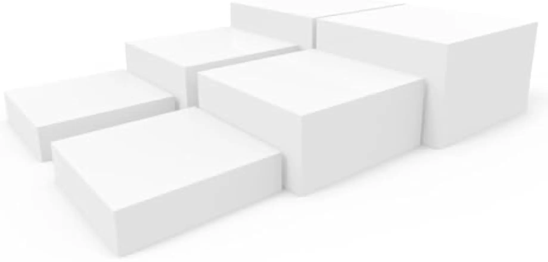 

Acrylic Cube Display Risers for Buffet Table, Dessert Jewelry Figures Show, Hollow Bottom Nesting Set 6PCS