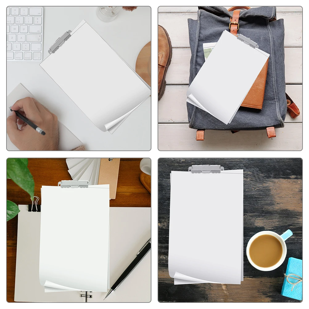 

6pcs Metal Bill Office Document Binder Strong Clamping Force Reusable Mountable Clips For School Supplies Business File Fixing