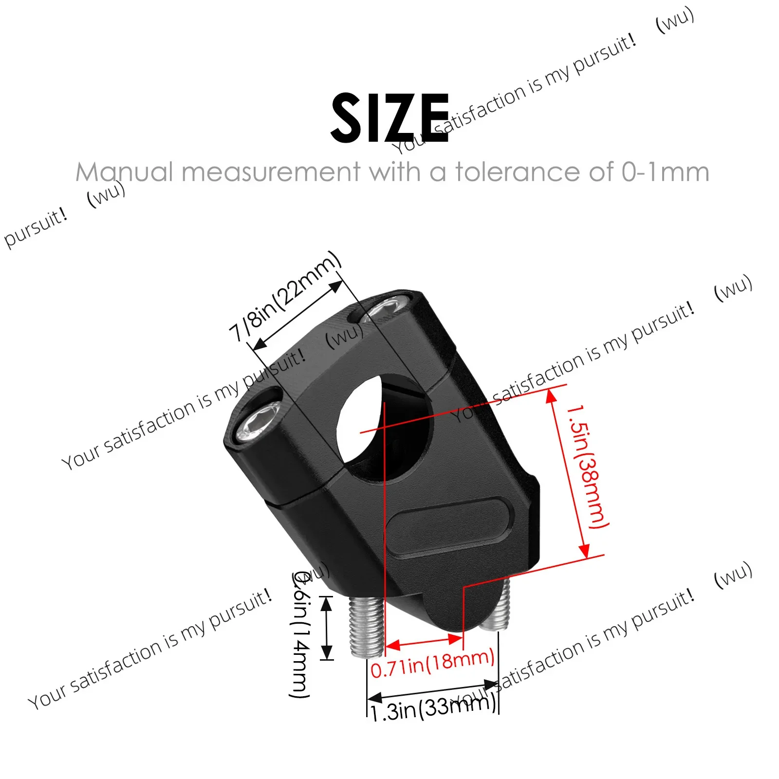 Handlebar base size 22mm universal with cover, suitable for MSX125 modified motorcycle, faucet handlebar height increase view 3