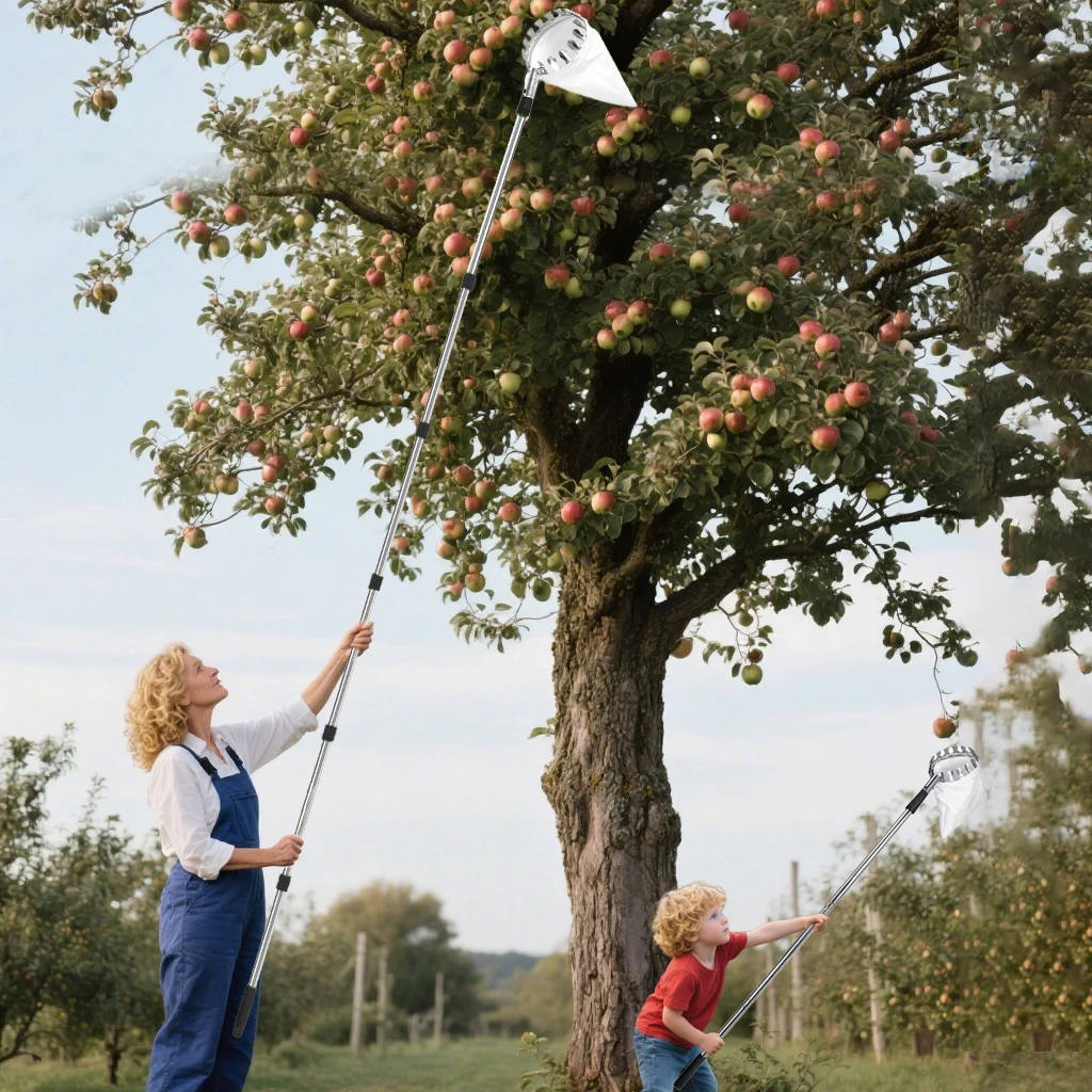 آلة منتقي الفاكهة الفولاذ المقاوم للصدأ الربط قضيب أدوات قطف الفاكهة اختيار التفاح الكمثرى الليمون والأفوكادو لأدوات بستان المزرعة
