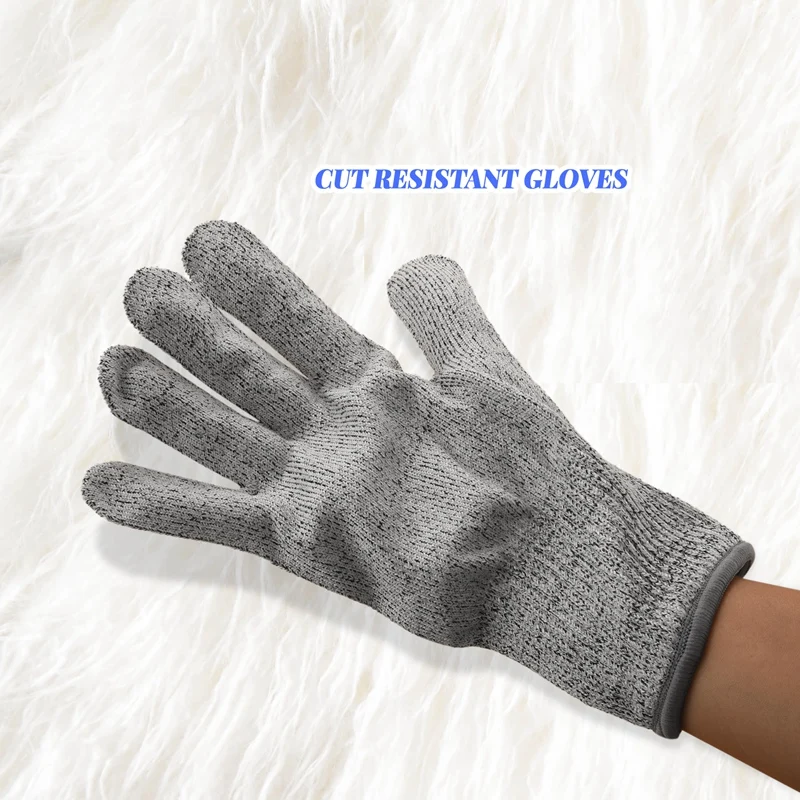 2 Pairs Cut Resistant Gloves Food Grade Level 5 ,Kitchen For Oyster