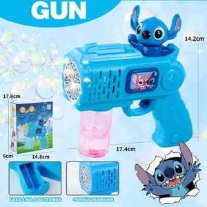 Stitch Electric Bubble Gun für Kinder, Spielzeugblasenmaschine, automatische Seifegebläse mit leichten, Outdoor -Spielen, anwesend für Jungen und Mädchen, neue Hauptverkaufmaschinenmaschinenblasen - №6