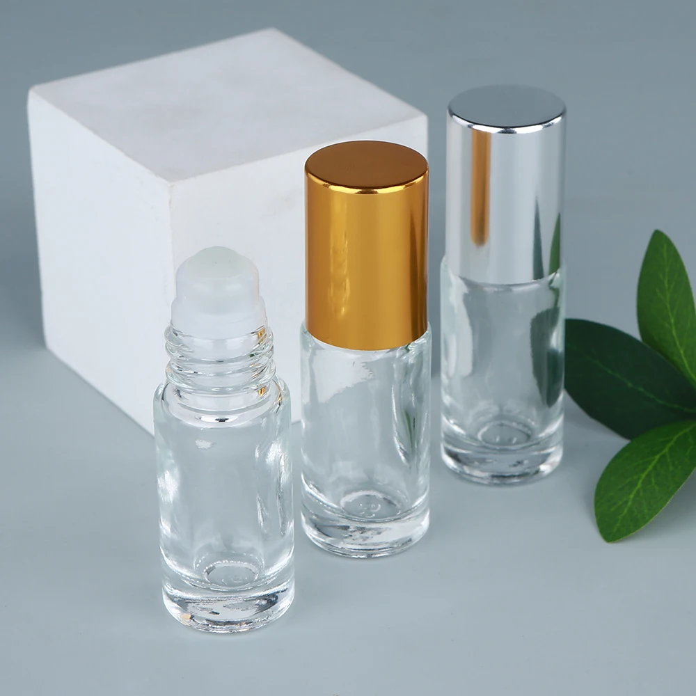 

30/50Pcs 5ML Cosmetic High Grade Portable Empty Clear Perfume Bottle With Stainless Steel Bead Refillable For Travel Bottle