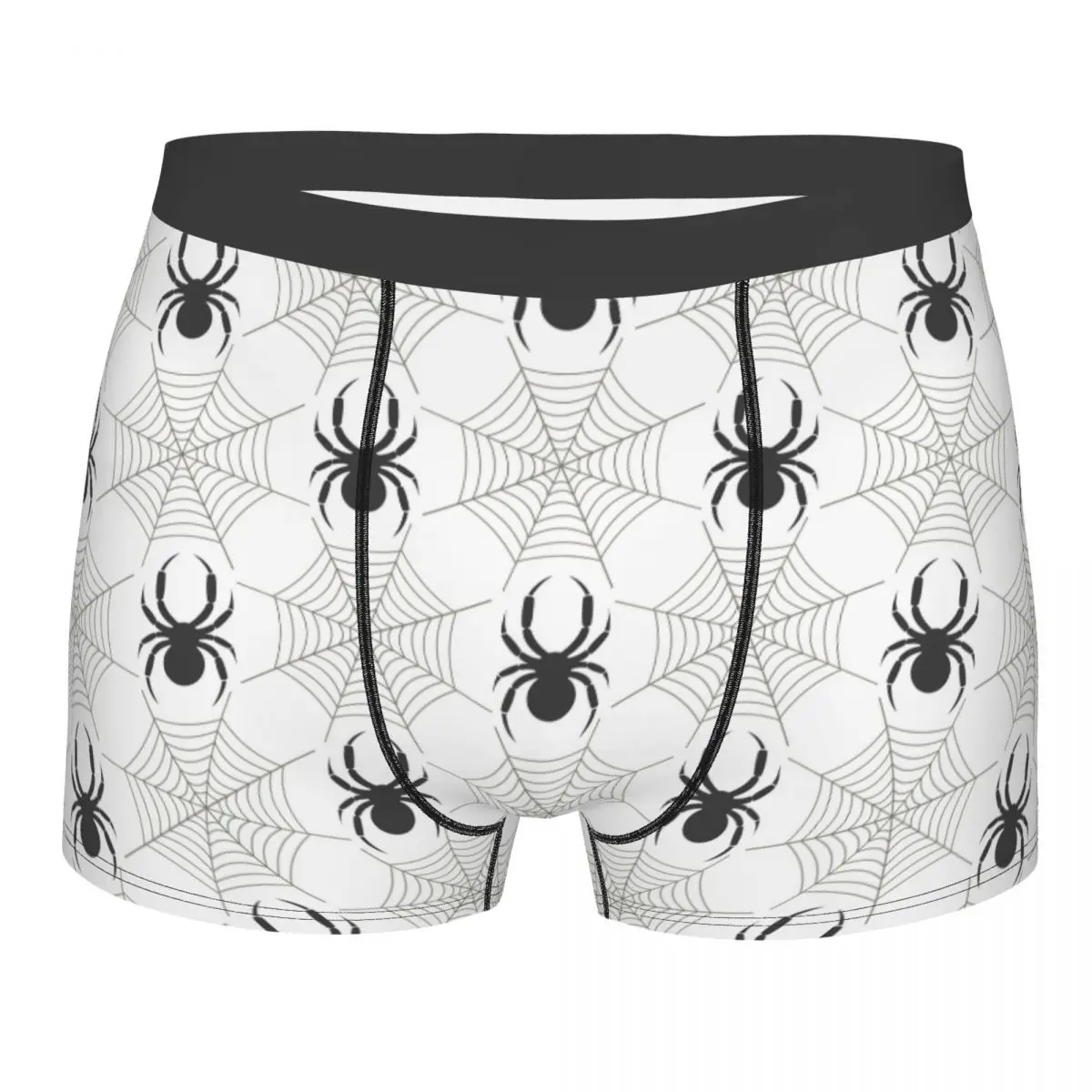 Men's Spider Webs Boxer Briefs Shorts Panties Breathable Underwear Homme Novelty S-XXL Underpants