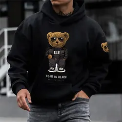 Men's sweater pullover hooded sweatshirt hooded pattern printed daily sports street designer basic spring and autumn clothing