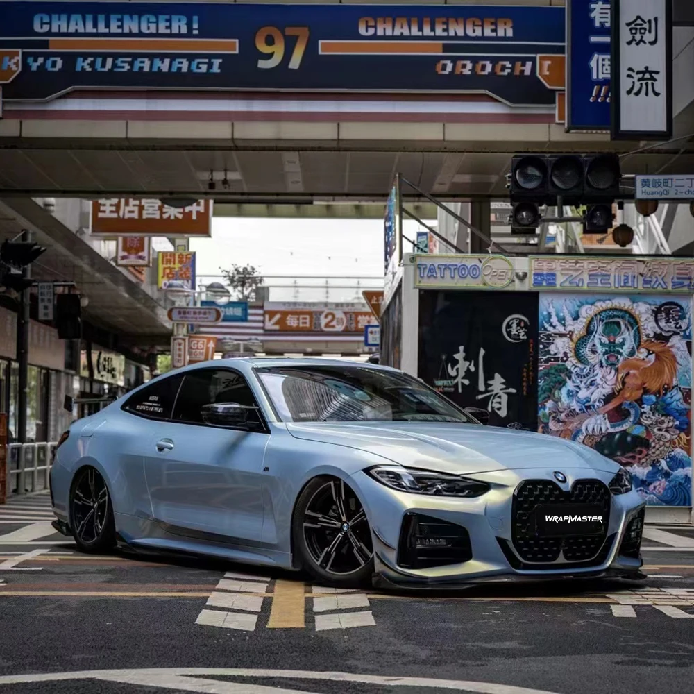 

Золотисто-синяя глянцевая виниловая пленка из ТПУ для автомобиля, защитная пленка для капота, красочная ППФ, защита кузова автомобиля