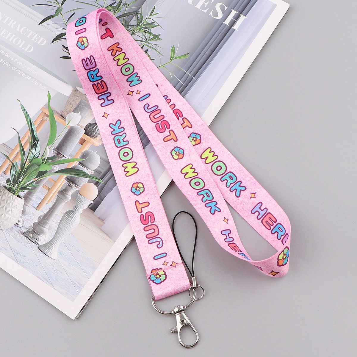 Coloful Quotations Daily Phrase Neck Strap Lanyard For Keychain Credit Card ID Holder Bag Travel Bank Bus Business Card For Fan