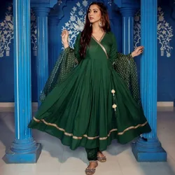 Ensemble de robe de festival ethnique pour femme, pantalon Duplities, Anarkali Kurti, indien et pakistanais, nouveau