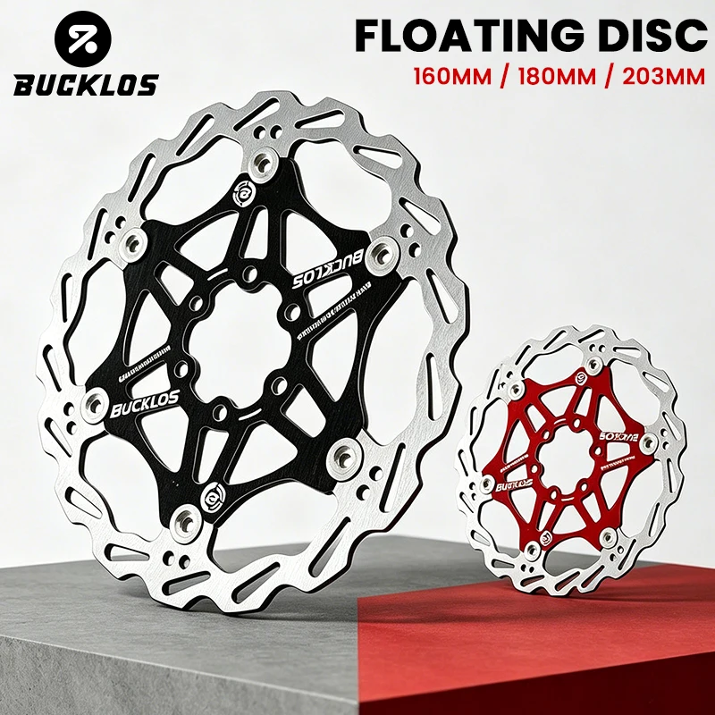 AliExpress BUCKLOS Bike Brake Rotor Floating Discs 160MM 180MM 203MM Wear-resistant Durable MTB Hydraulic Disc Cycling Disks Bicycle Parts