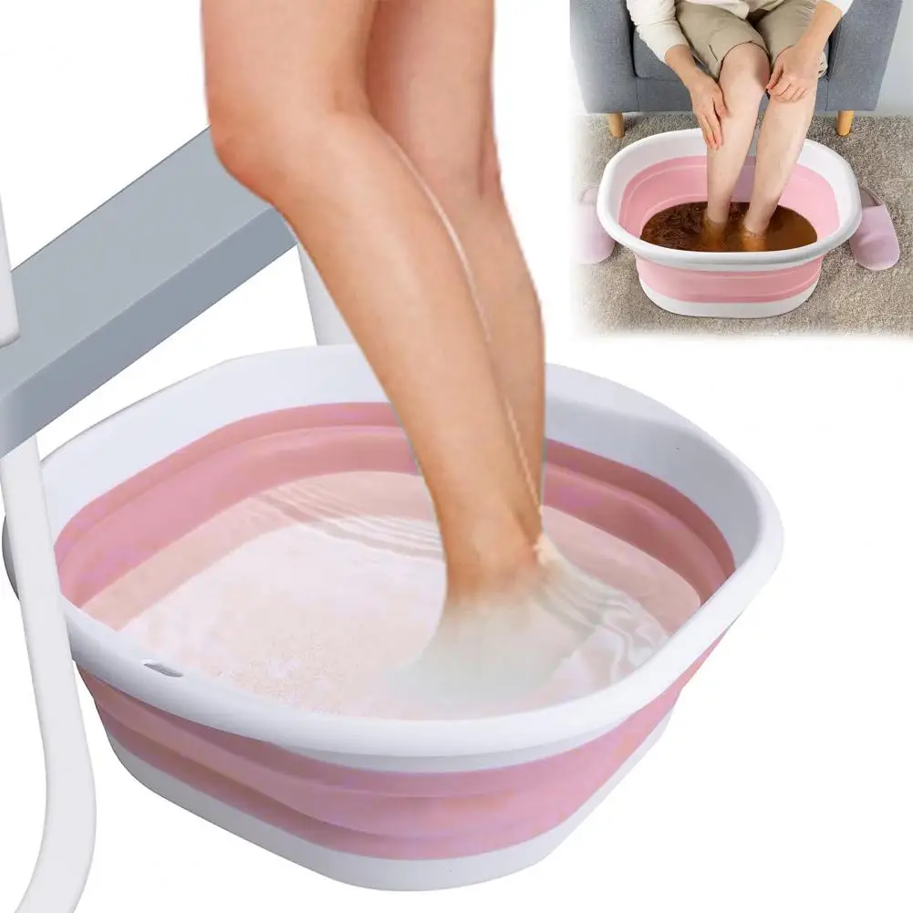 Plastic Folding Basins Bathroom Washtub Travel Camping Bucket Vegetable Washing Basin Fordable Basin Portable Foot Basin Tub