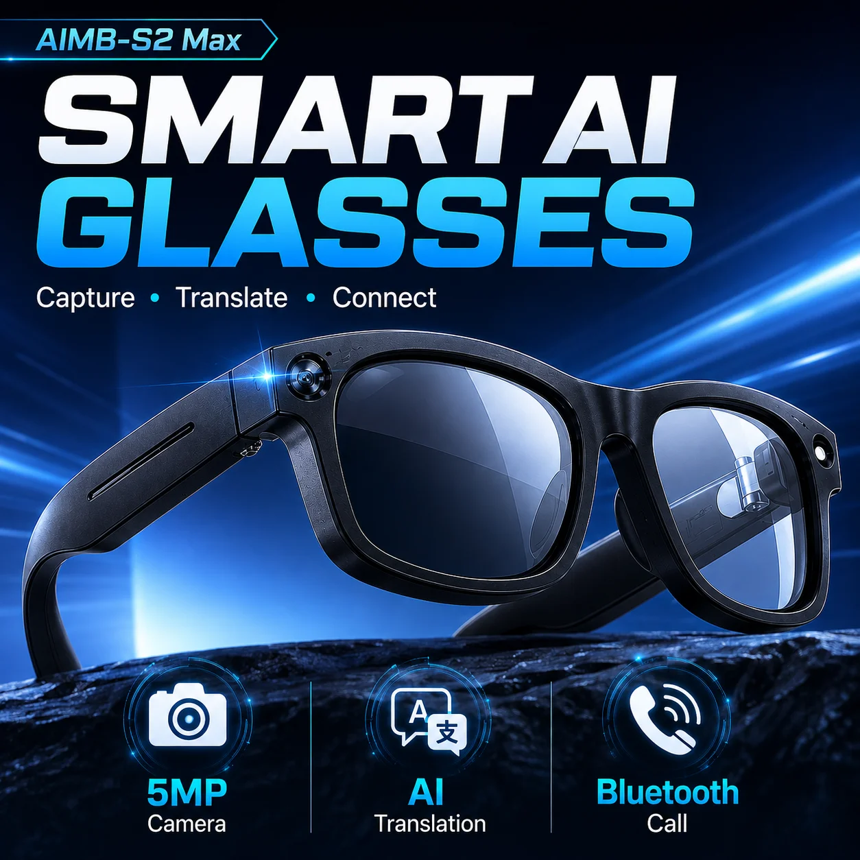 Gaming Controller - Smart Bluetooth Glasses Open Ear Audio