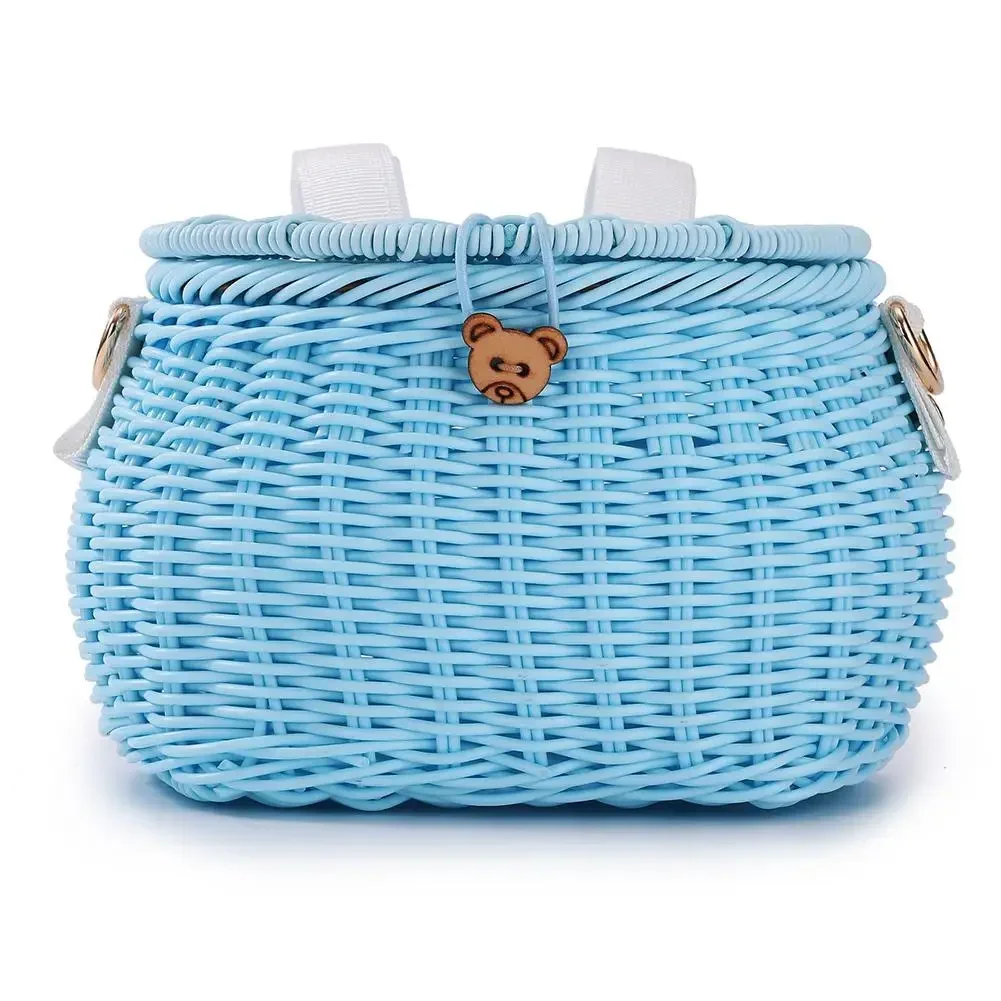 

Daily Use Outdoor Activities Children's Bike Basket Crossbody Backpack Basket Easy Installation Lasting Plastic