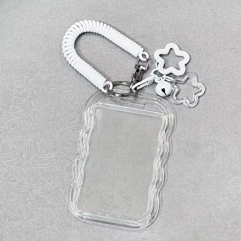 Ins Aesthetic Star Clear Card Holder Transparent Bus Metro Card Sleeve Student Campus Work ID Meal Card ID Protective Case