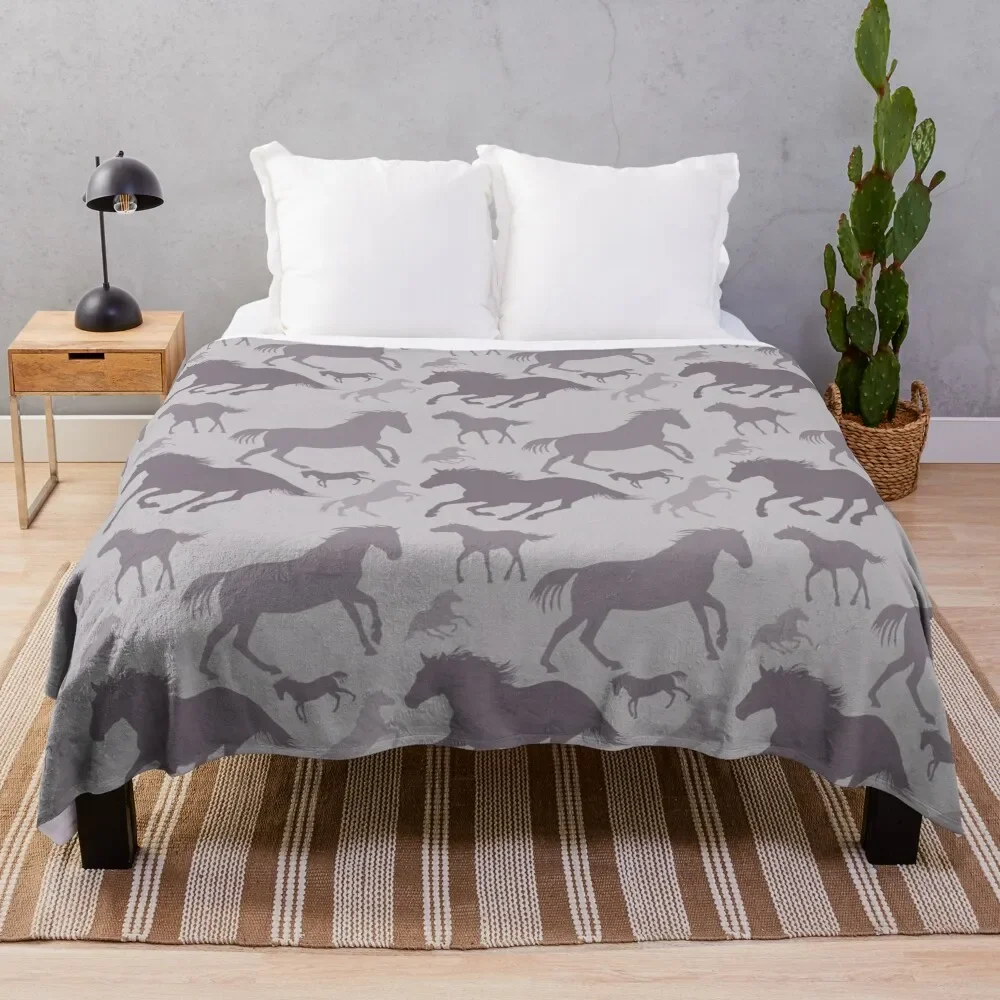 

Horse Pattern Throw Blanket Camping Thermal Single valentine gift ideas Blankets