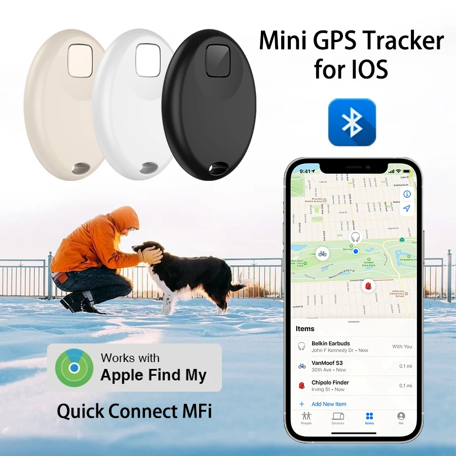 New Bluetooth GBS Tracker Mini Smart Tracking Device Anti Lost Find My App MFI Locator Smart Tag for IOS  iPhone Key Car Pet Kid