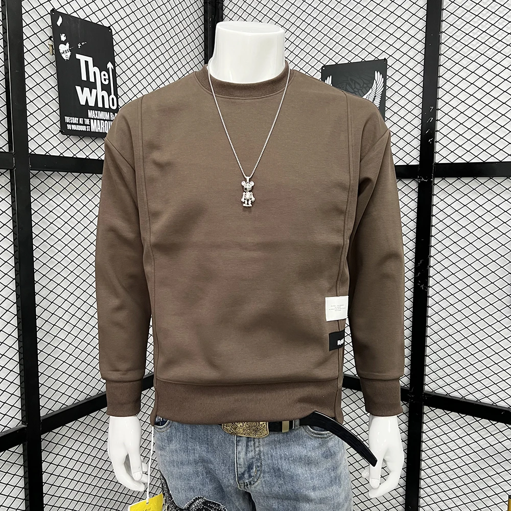 Men's Hoodie Solid Color Casual Sweatshirt Stylish Unisex Pullover Winter Comfortable Simple Design Man Clothing Trend Base Shir