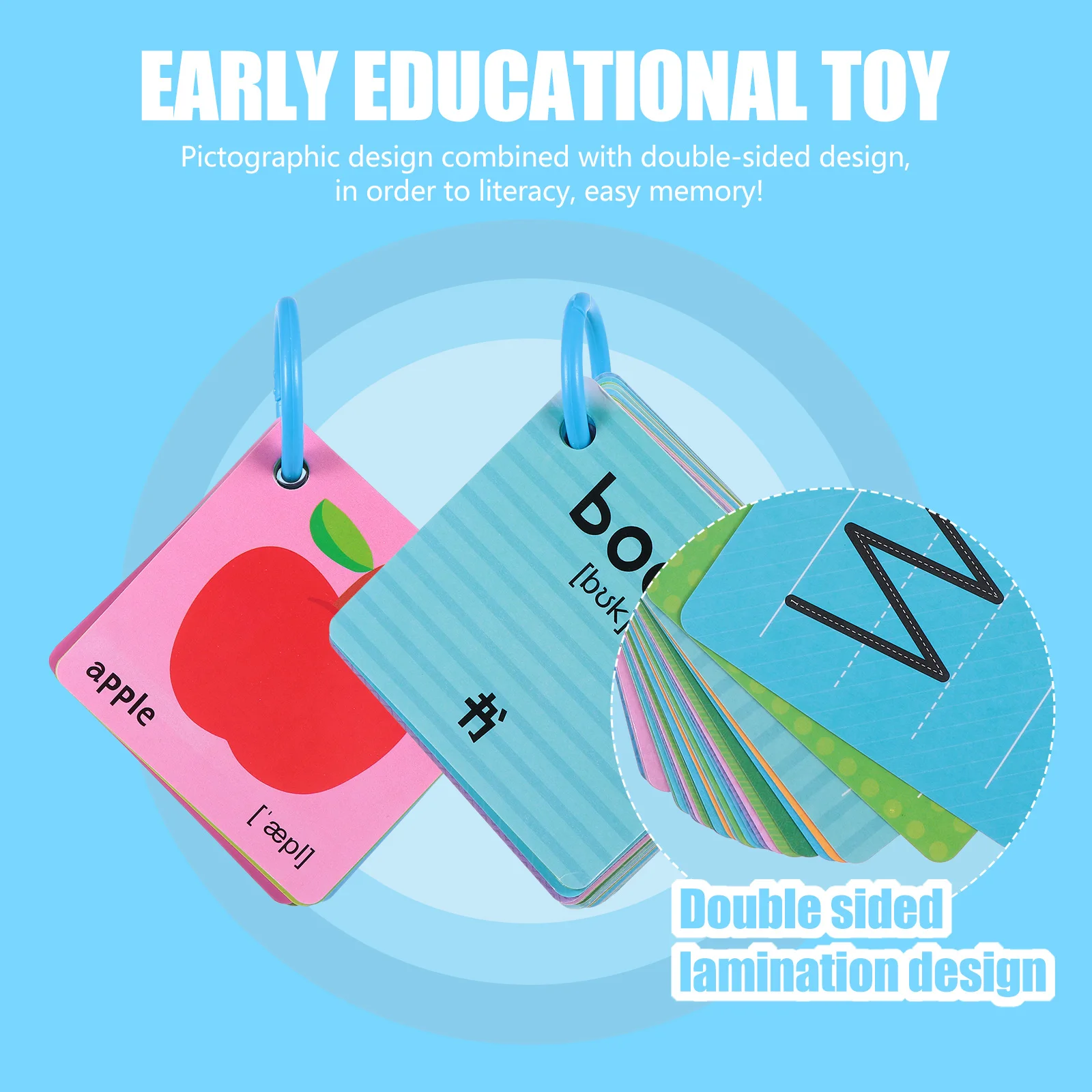 

2 Sets Kids English Flash Bright Color Creative Cartoon -Friendly Paper Material Word Daily Necessities Study Cards