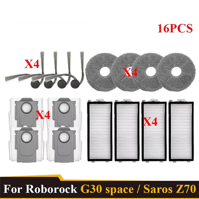 B58B-Cleaning Machine Accessories Main Side Brush Filter Mop Pad, Dust Bag Anti Entanglement