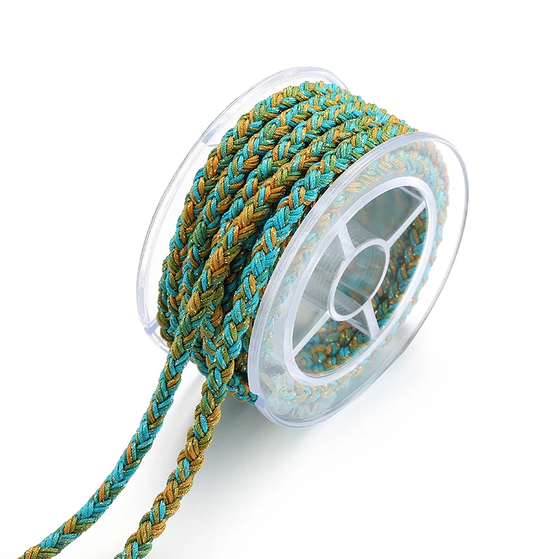 3.5meters 3mm Gold Line 100% Cotton Cord Rope Chinese Knot Macrame Cord Rope For Jewelry Making For Shamballa Bracelet V176