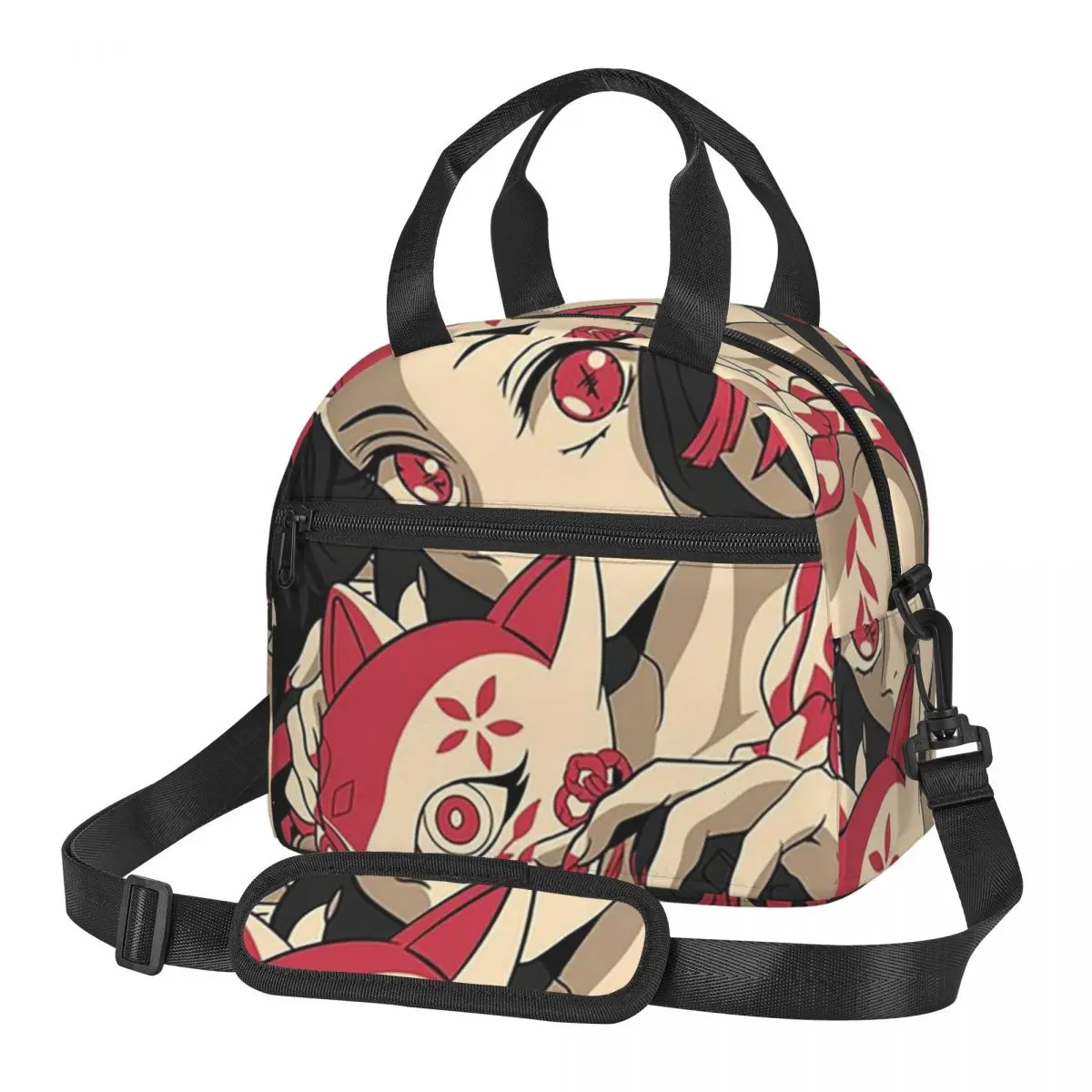 Nezuko Kimono Demon Slayer Kimetsu No Yaiba Anime Lunch Bags Bento Box Lunch Tote Picnic Bags Thermal Bag for Woman Travel