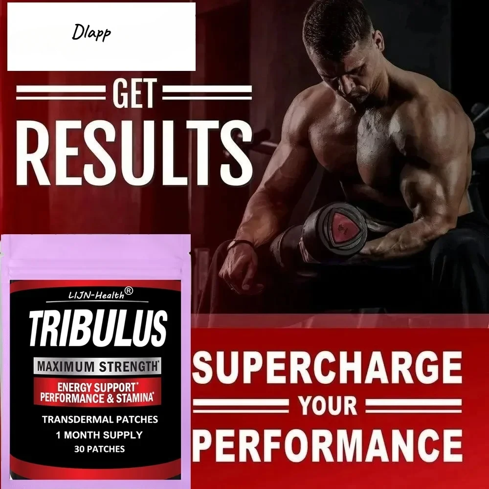 Tribulus Terrestris Extract Transdermal Patches Energy Booster with Estrogen Blocker 30 Patches One Month Supply