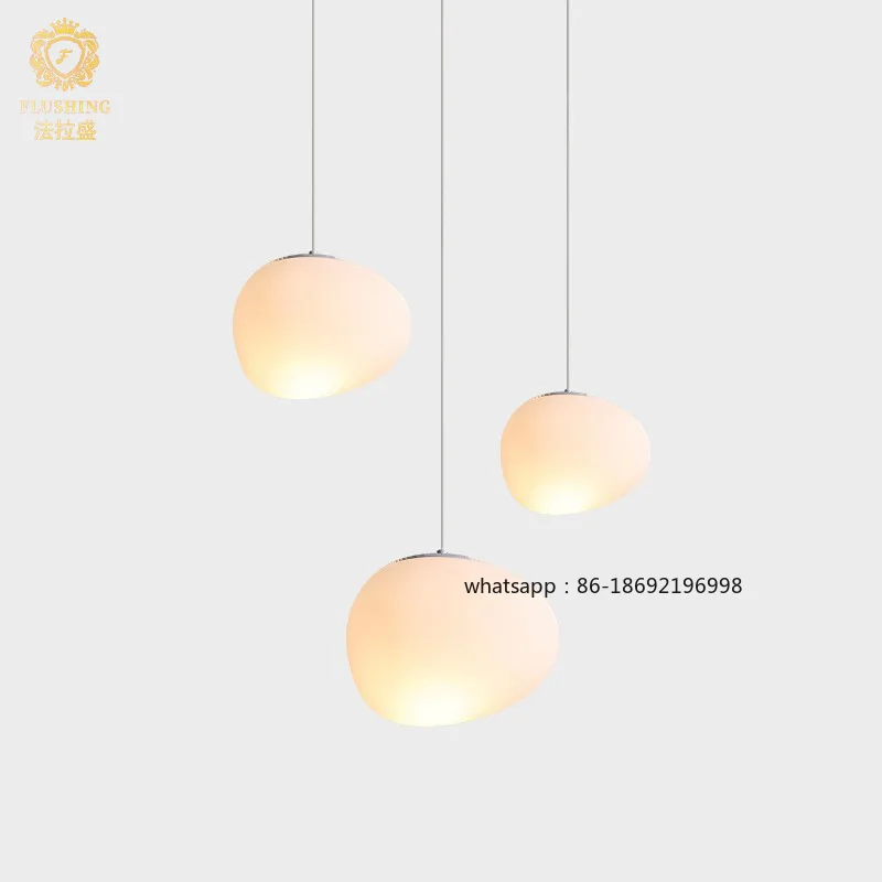 Chandelier Cream Wind Restaurant Light Bar Counter Duplex Stair Light Lobby Exhibition Hall Designer Pebble Small Chandelier