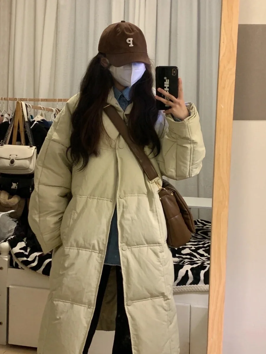 

Модная утепленная хлопковая куртка женская, средней длины, зимнее пальто, теплое, стильное, маленького размера, зимняя одежда из полиэстера.