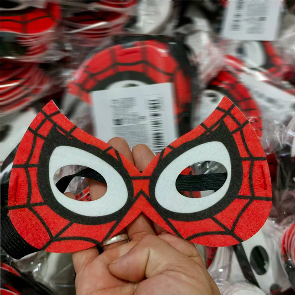 Máscaras do Homem-Aranha (6 Peças) - Acessórios de Cosplay de Super-Herói, Máscara de Feltro com Óculos, para Carnaval, Natal, Halloween, Anime e Desenho Animado
