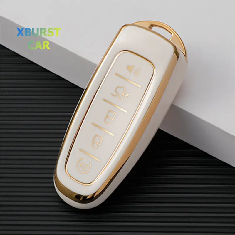 5 Buttons Shell Fob for Ford Edge Explorer Escape Focus Taurus Flex for Lincoln MKS MKT MKX MKZ Navigator TPU Car Key Case Cover