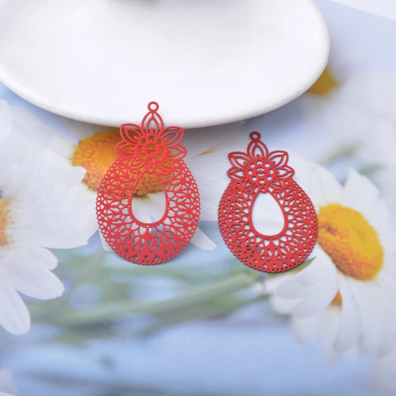 20 Stück AB5142 Sommer-Messingschmuck, hellgoldene Charms, filigrane Anhänger, DIY-Ohrringe für Damen, Ohrschmuck – Detail 14