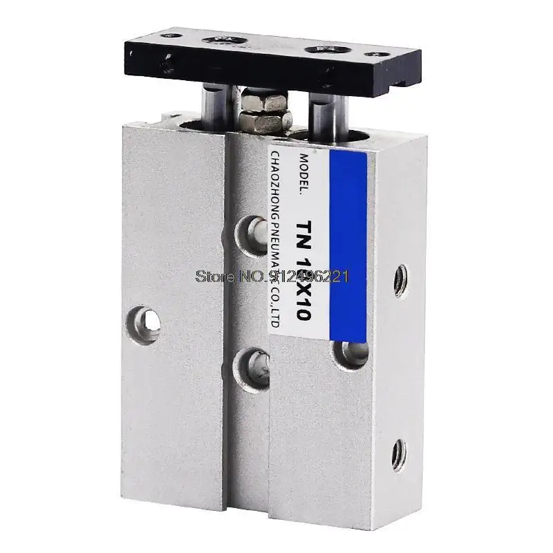 Double Rod TN TDA Type Double Pneumatic Cylinder 10 16 20 25 32mm Aluminum Alloy Stroke 30 35 40 45 50 60 70 75mm Air Cylinder