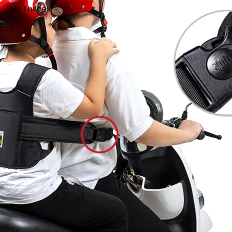 

Universal Motorcycle Safety Belt For Kids With Storage Bag Rear Seat Grab Handle Strap Harness Adjustable Child Reflective Strip