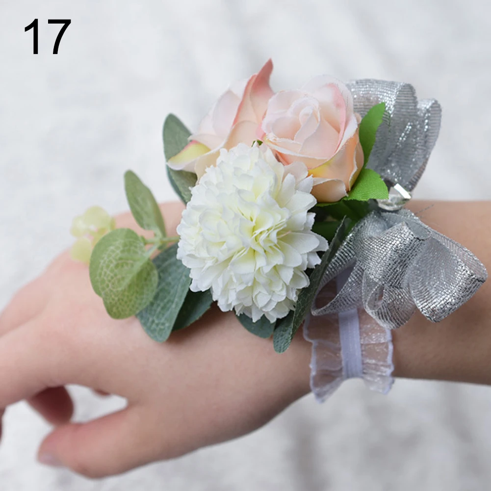 Simulation Souvenir Wedding Bridesmaid Sister Wrist Flower Flores Arificiales Decoracion Room Decor Wedding Decoratons Hogar