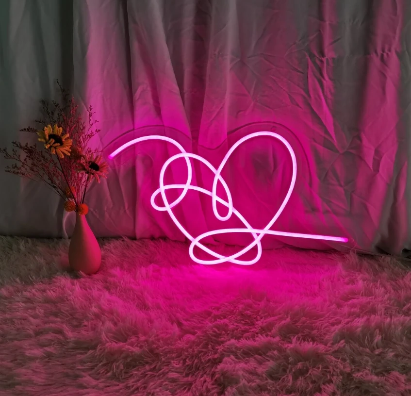 

Custom Led Love yourself heart,love yourself heart,love myself Led heart neon sign,Kpop Sign