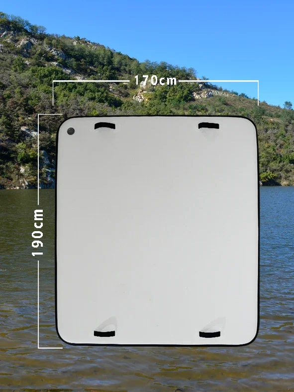 المبيعات الساخنة نفخ منصة المياه قارب عائم catamaran ، سلك رسم وسادة هوائية قارب مسطح ، منصة تعويم الصيد ، صافي castin