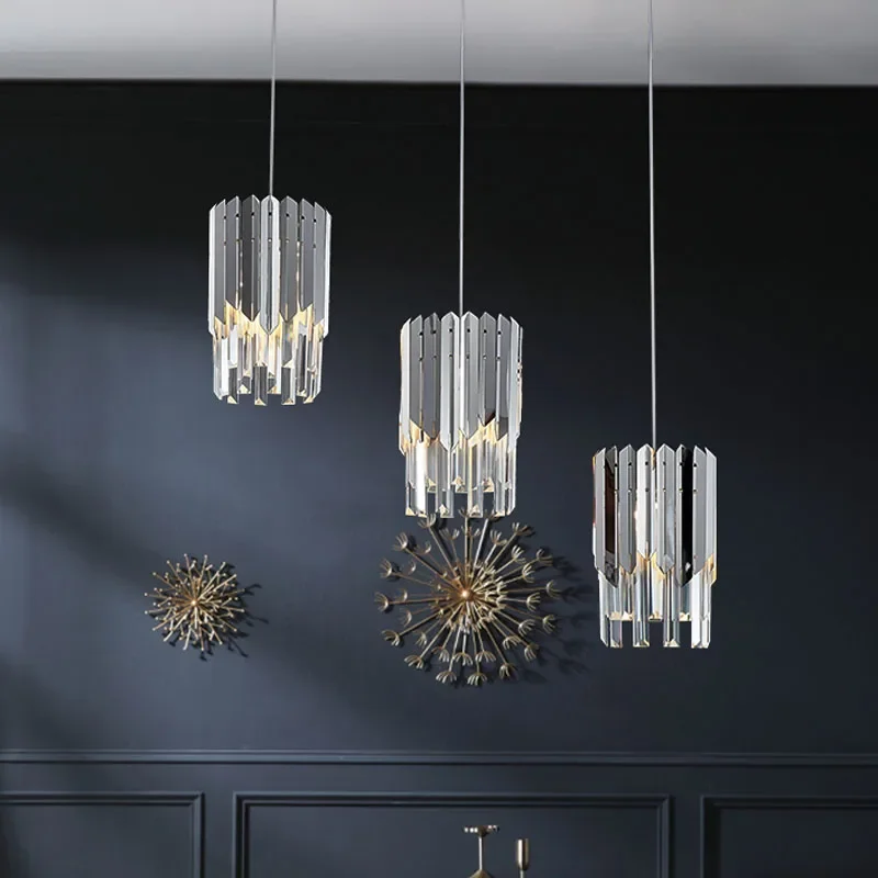 

Light Luxury Gold Crystal Pentant Lamp Modern and Creative Bedroom LED Lights Restaurant Bar Counter Kitchen Lighting Fixtures
