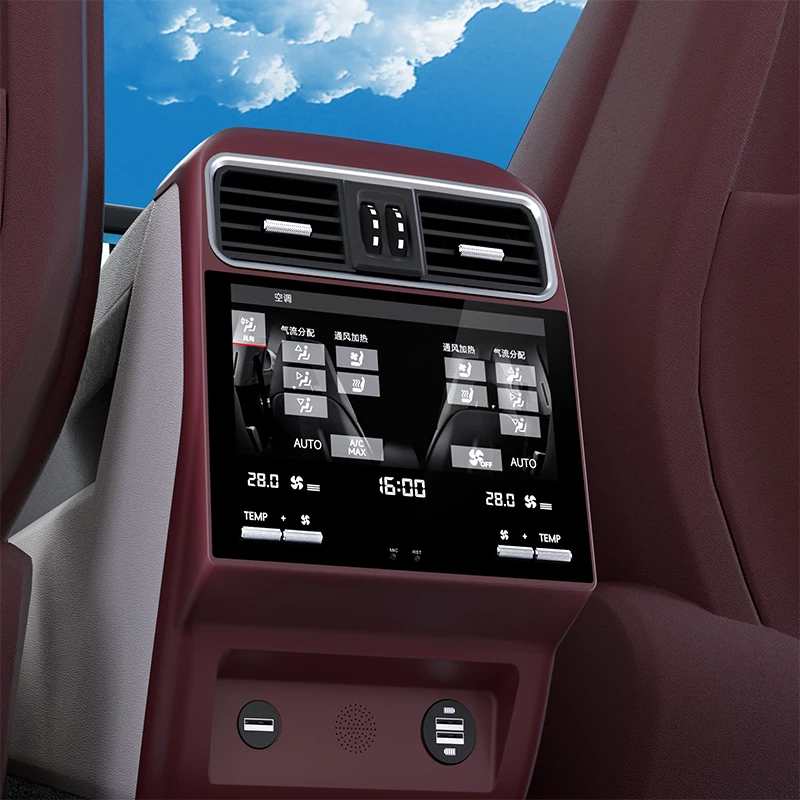 Upgrade Car AC Touch Panel for Porsche Cayenne 2018-2024 New Air Conditioner Panel with Rear Seat Vent Control