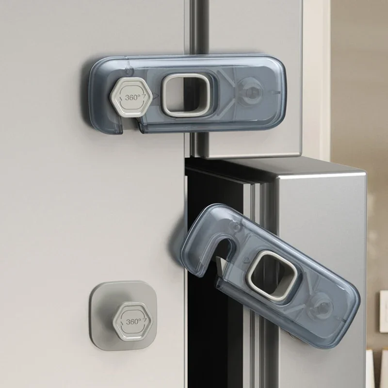 Kids Home Security Multi-Function Refrigerator Drawer Locks Baby Anti-Pinch Hand Cabinet Door Buckle Protection