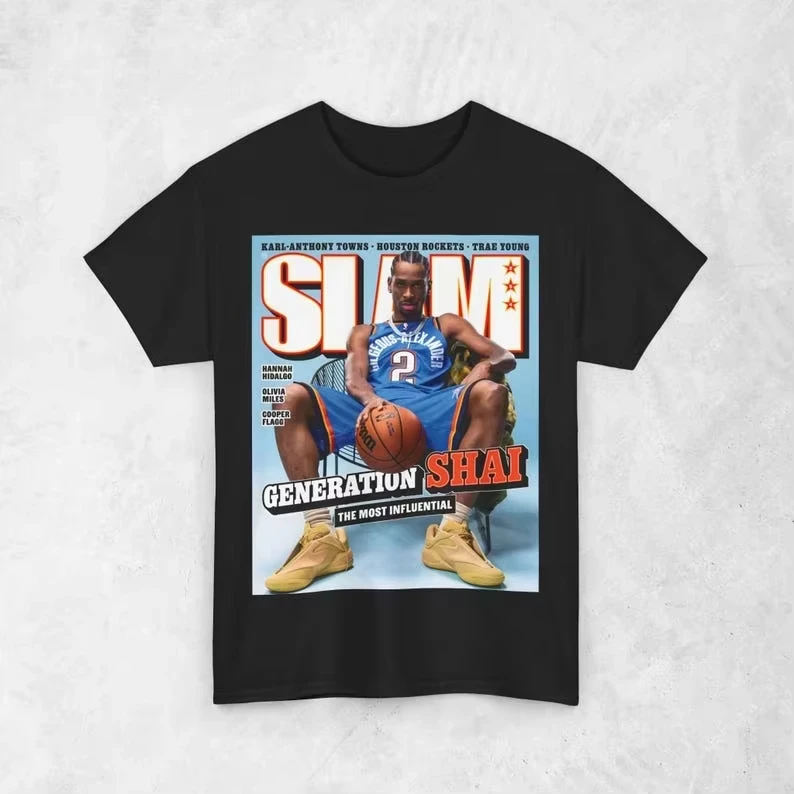Camisa Shai Gilgeus-alexander SGA, camiseta Oklahoma City Thunder NBA Grand Slam, camiseta deportiva unisex, calle de baloncesto retro