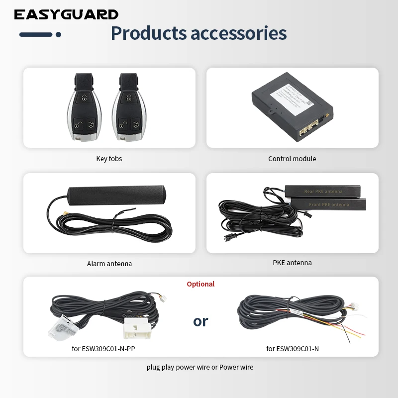 EASYGUARD Smart Key PKE passive keyless entry fit for Benz FBS4 cars with factory OEM push start button AFTER 2014