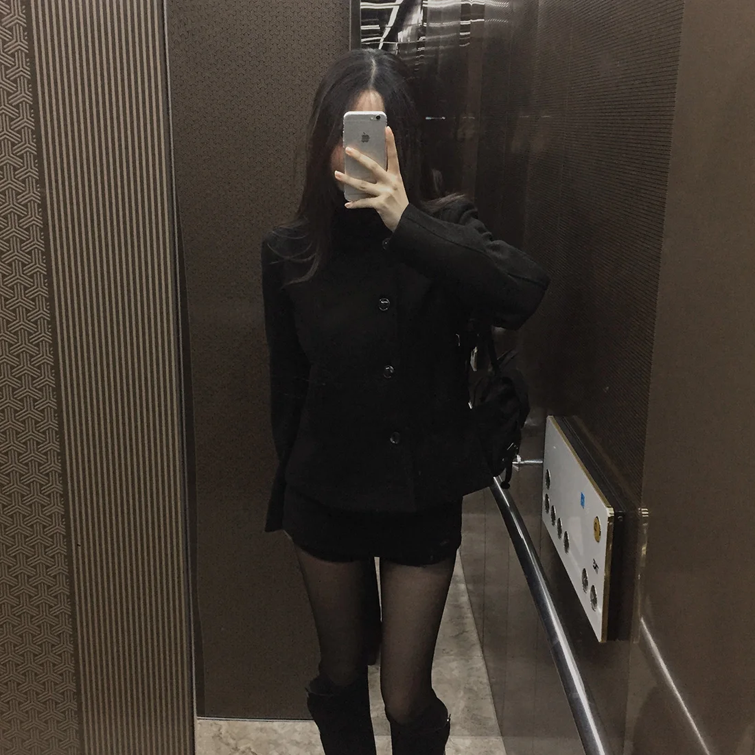 Cappotto di lana ort con colletto alla coreana retrò Ele per donna Capispalla invernale dimagrante Bla Fibra di poliestere Lungo Sve Regular Le...