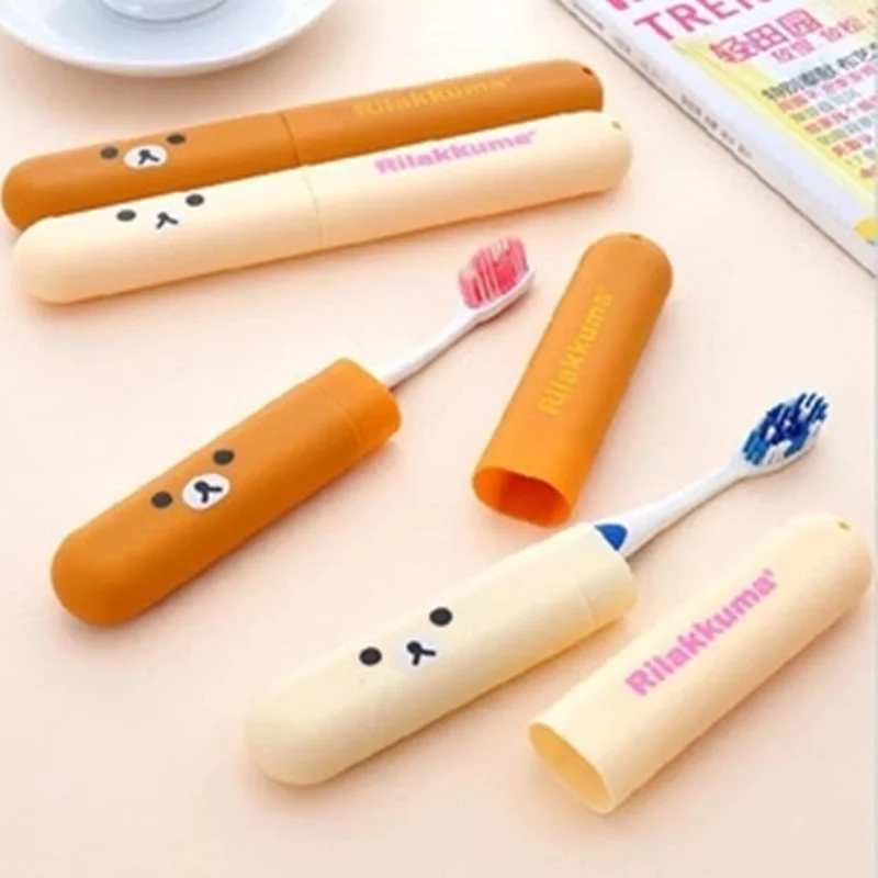 Cute Toothbrush Box Travel Accessories Toothbrush Tube Cover Holder Portable Camping Hiking Storage Box Bathroom Accessories