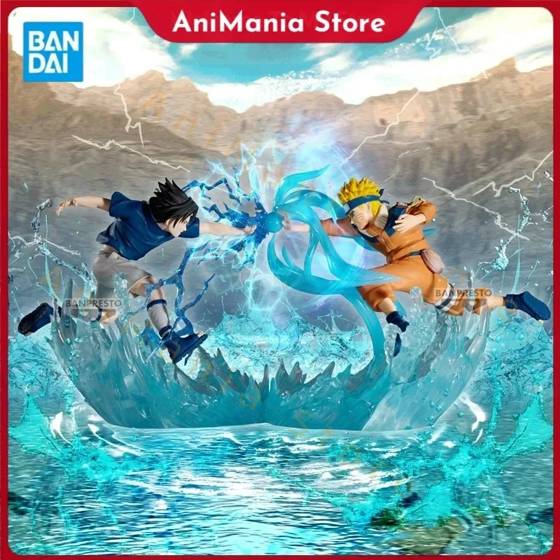

Bandai оригинальная аниме-фигурка Наруто, комбинированная битва Узумаки Наруто Учиха Саске, фигурки героев, Коллекционная модель, игрушки, подарки