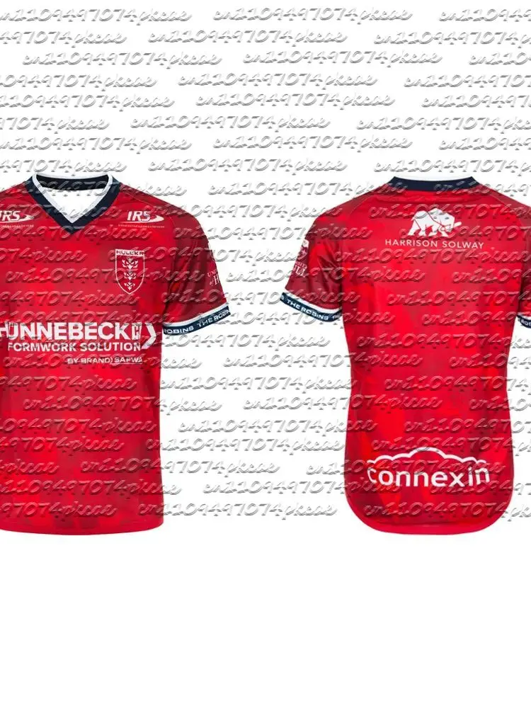 Camiseta Alternativa Hull Kingston Rovers 2026 RED ROBIN, Jersey de Rugby para Niños/Adultos, Entrenamiento y Uso Diario, Combinación Familiar Y2K