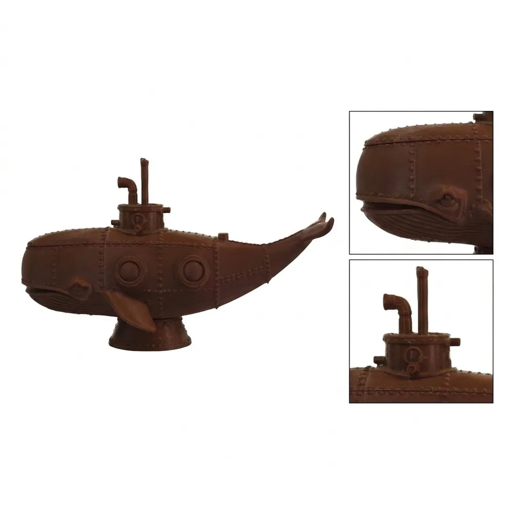 Steampunk Mechanical Whale For Sculpture For Retro Futurism Gear Detail Handicraft For Home Desktop Living Room Office Decor