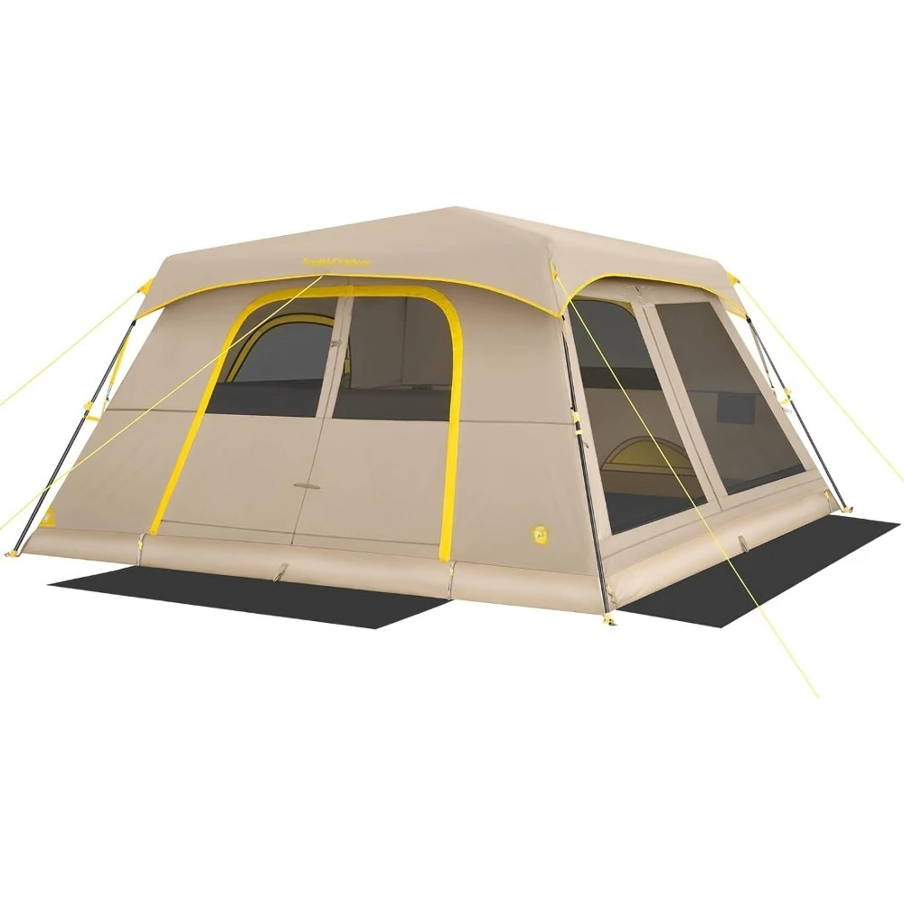 

10 air camping tent, lightweight 10 person instant cabin tent setup in 60s, 20% lighter, ultralight with carry bag