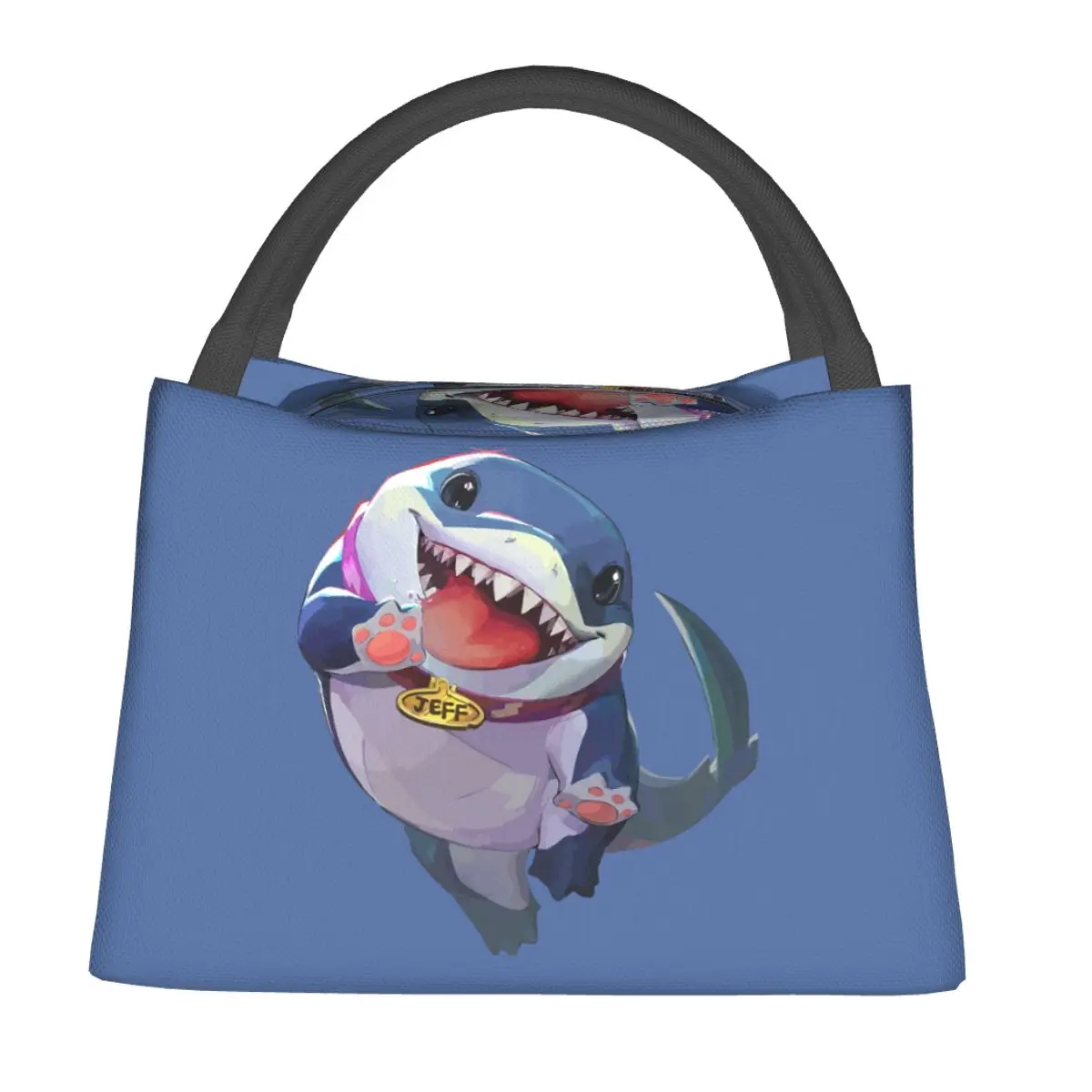 Jeff The Land Shark Insulated Lunch Bag for Women Children Leakproof Food Boxes Thermal Lunch Box Tote