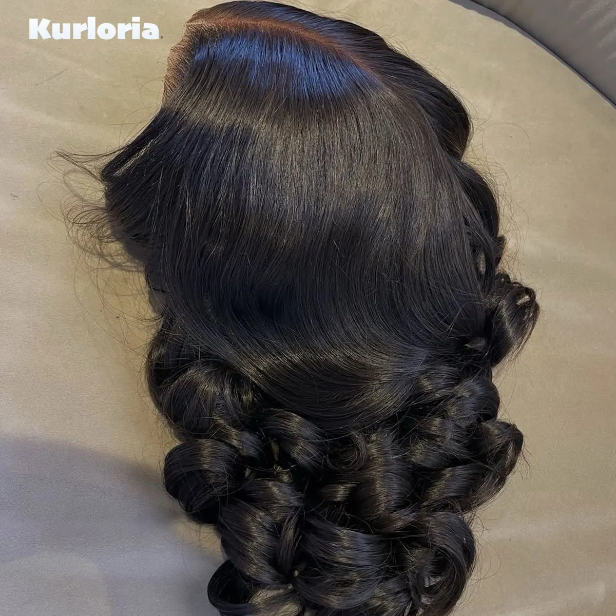 Bounce bouncy 100% Human Hair 400 Density Glueless Natural Black 5by5 HD Lace Closure Wig Pre Plucked 13x4 HD Lace Frontal Wigs